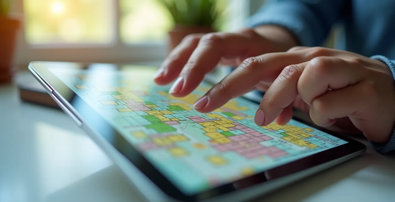 Vue d'écran montrant l'analyse d'une parcelle sur un outil cartographique
