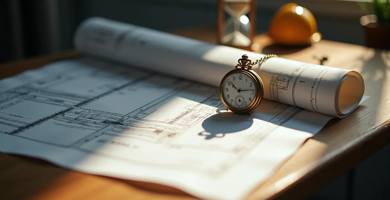 Calendrier visuel des échéances de garanties post-réception avec repères temporels