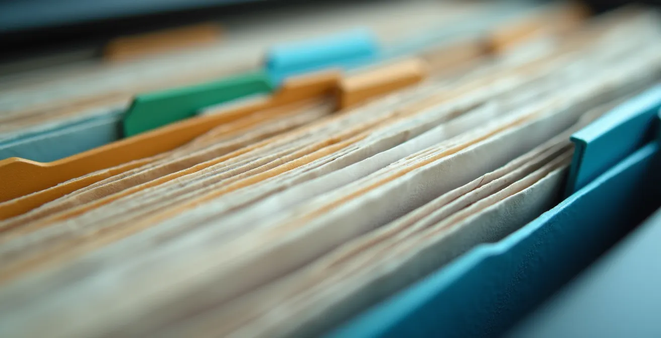 Classeur organisé avec factures de travaux et photos avant-après pour justificatifs fiscaux