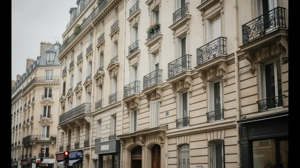 Immeuble résidentiel français nécessitant potentiellement des travaux de copropriété